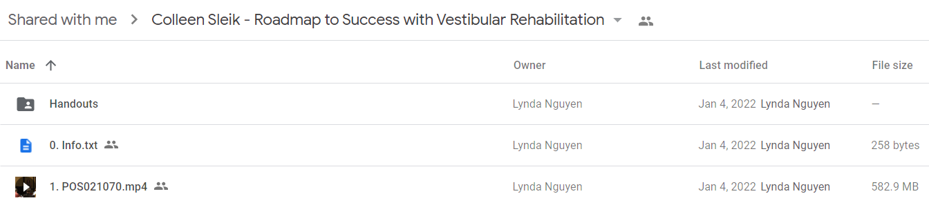 Colleen Sleik - Roadmap to Success with Vestibular Rehabilitation