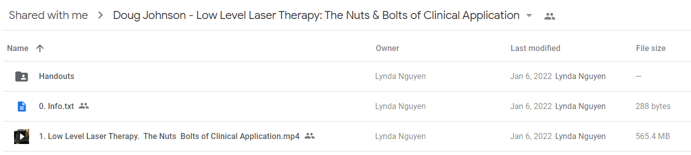 Doug Johnson - Low Level Laser Therapy The Nuts & Bolts of Clinical Application