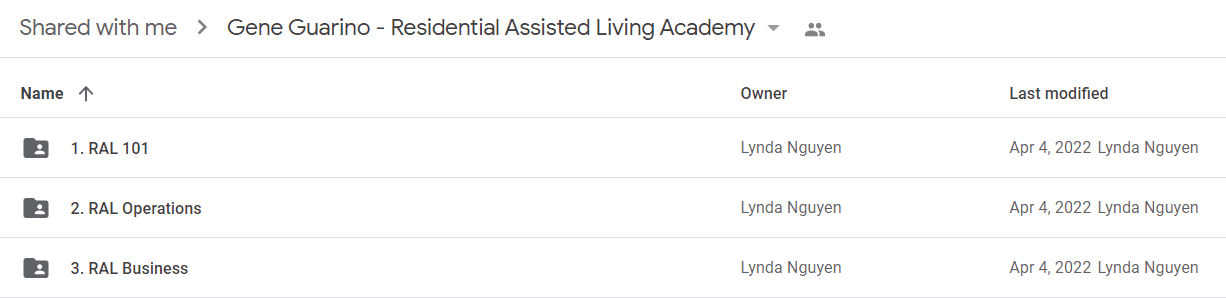 Gene Guarino - Residential Assisted Living Academy