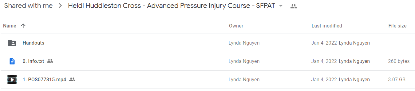 Heidi Huddleston Cross - Advanced Pressure Injury Course - SFPAT