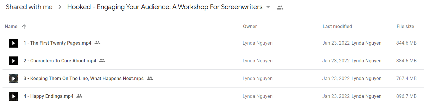 Hooked - Engaging Your Audience A Workshop For Screenwriters