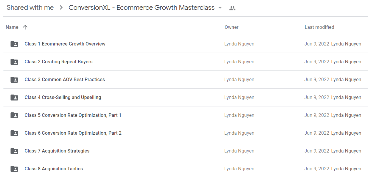 ConversionXL - Ecommerce Growth Masterclass