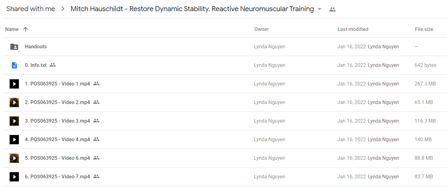 Mitch Hauschildt - Restore Dynamic Stability. Reactive Neuromuscular Training