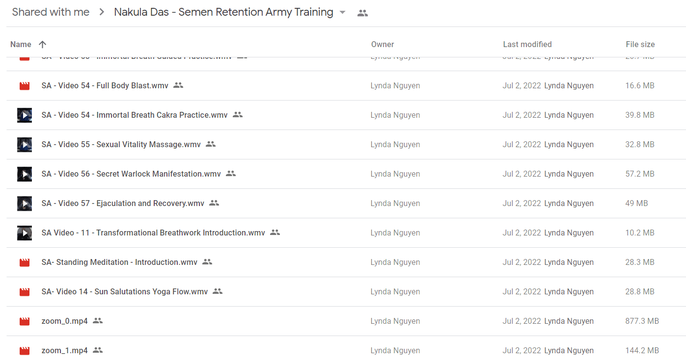 Nakula Das - Semen Retention Army Training