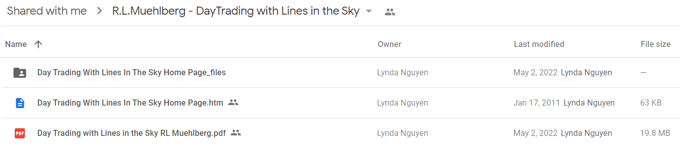 R.L.Muehlberg - DayTrading with Lines in the Sky