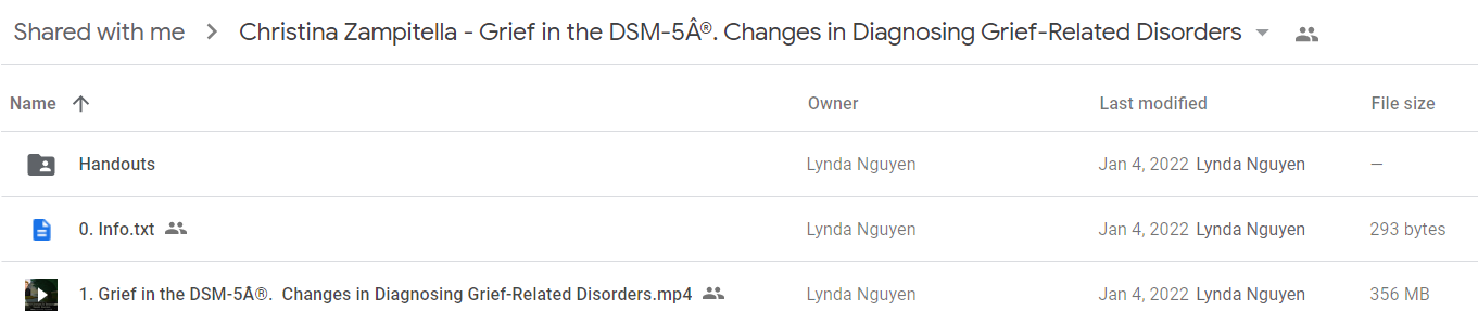 Christina Zampitella - Grief in the DSM-5Â®. Changes in Diagnosing Grief-Related Disorders