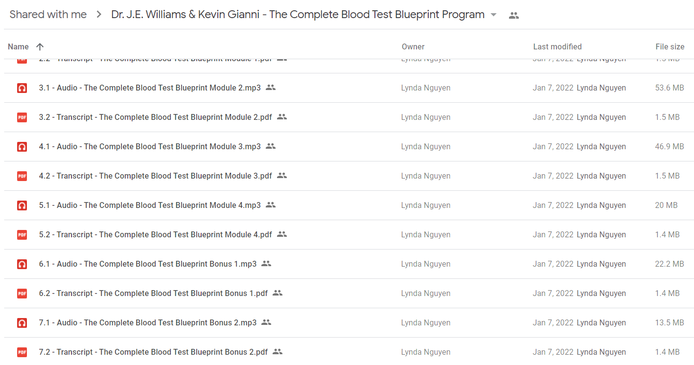 Dr. J.E. Williams & Kevin Gianni - The Complete Blood Test Blueprint Program