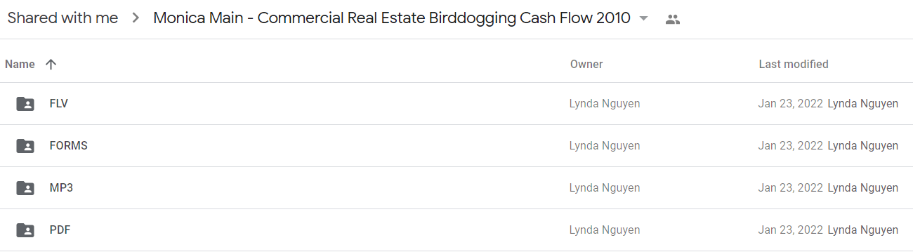 Monica Main - Commercial Real Estate Birddogging Cash Flow 2010