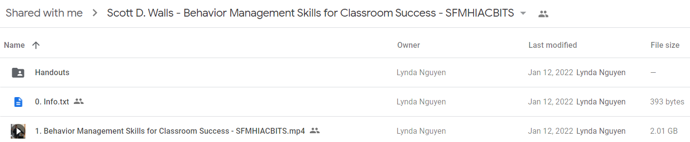 Scott D. Walls - Behavior Management Skills for Classroom Success - SFMHIACBITS