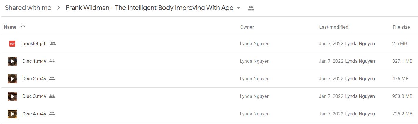 Frank Wildman - The Intelligent Body Improving With Age