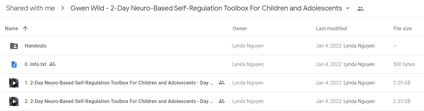 Gwen Wild - 2-Day Neuro-Based Self-Regulation Toolbox For Children and Adolescents