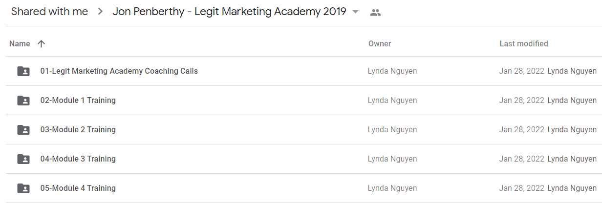 Jon Penberthy - Legit Marketing Academy 2019