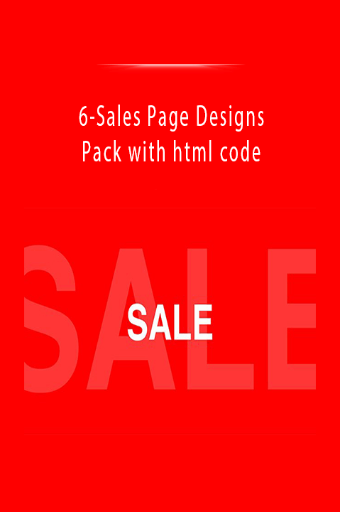 6–Sales Page Designs Pack with html code