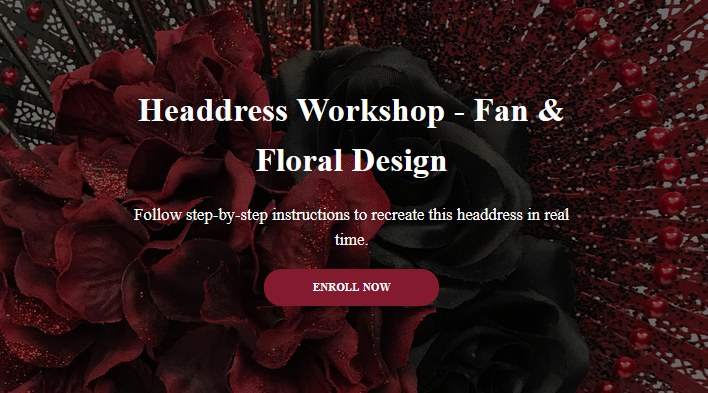 Anja Yamaji Art - Headdress Workshop - Fan & Floral Design