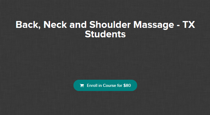 Ariana Vincent - Back Neck and Shoulder Massage - TX Students