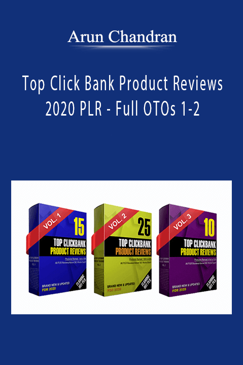 Arun Chandran - Top Click Bank Product Reviews 2020 PLR - Full OTOs 1-2