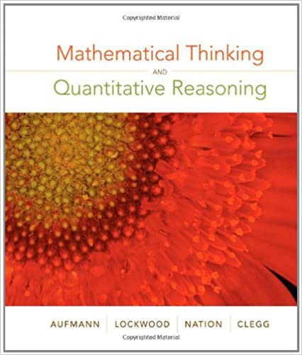 Aufman, Lockwood, Nation, Clegg - Mathematical Thinking and Quantitative Reasoning