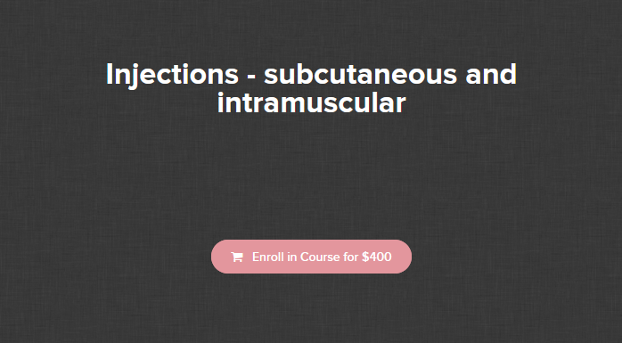 Beauty Mavericks - Injections - subcutaneous and intramuscular