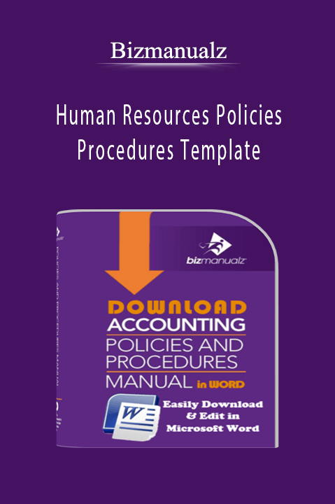 Human Resources Policies and Procedures Template – Bizmanualz