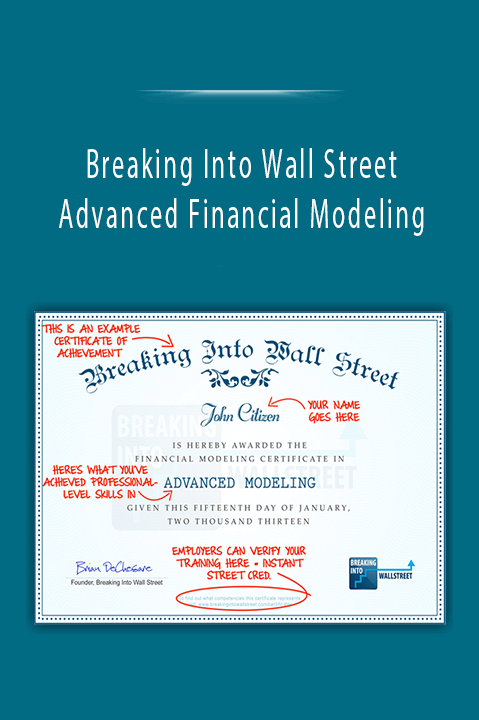 Advanced Financial Modeling – Breaking Into Wall Street