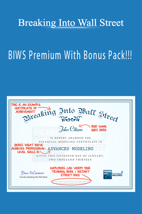 BIWS Premium With Bonus Pack!!! – Breaking Into Wall Street