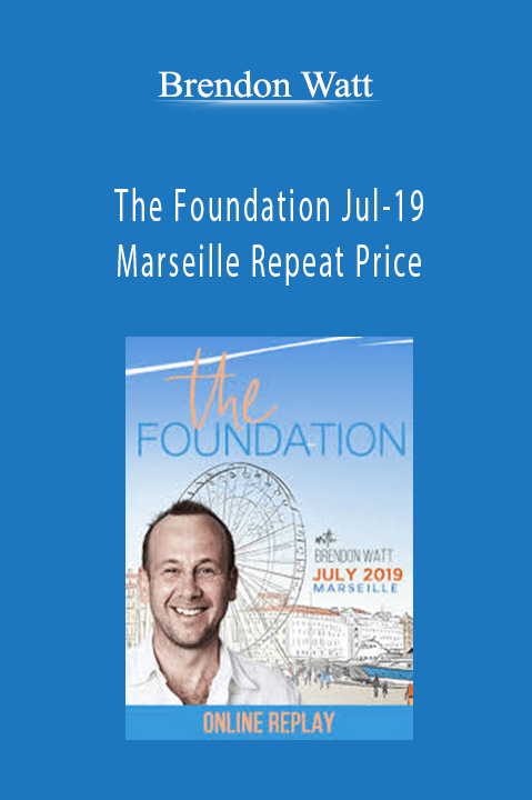 The Foundation Jul–19 Marseille Repeat Price – Brendon Watt