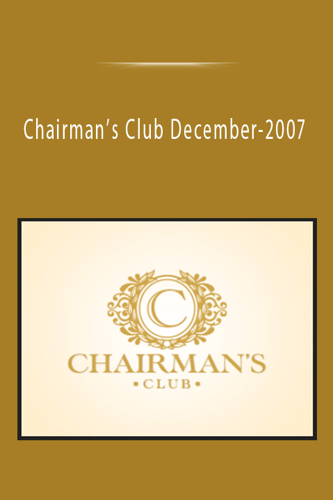 Chairman’s Club December–2007