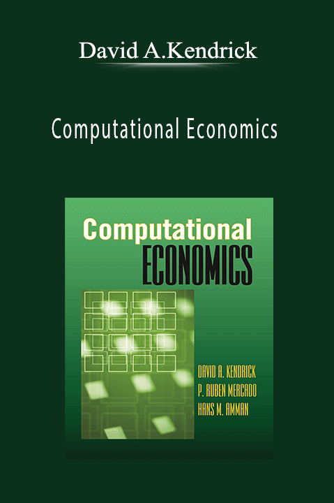 Computational Economics – David A.Kendrick