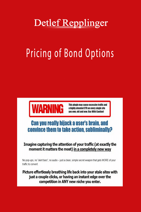 Pricing of Bond Options – Detlef Repplinger