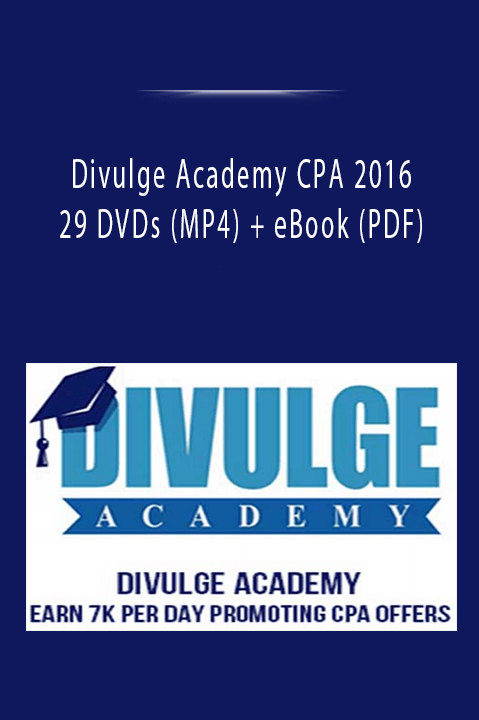 29 DVDs (MP4) + eBook (PDF) – Divulge Academy CPA 2016