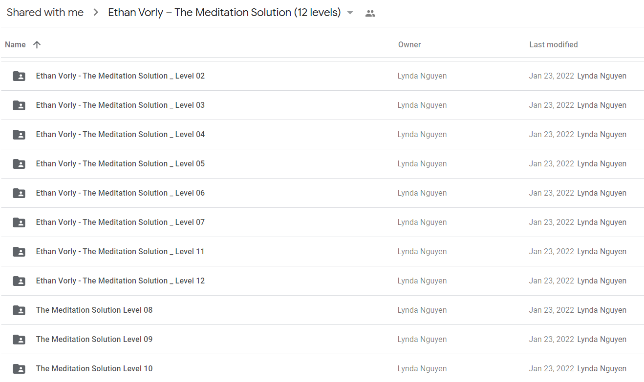 Ethan Vorly – The Meditation Solution (12 levels)