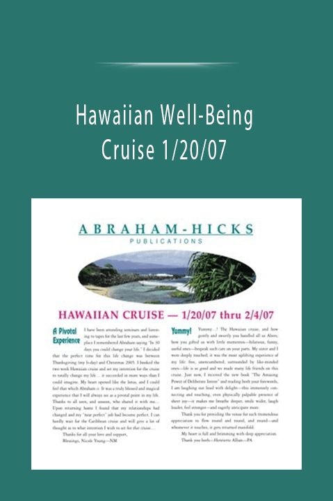 Hawaiian Well–Being Cruise 1/20/07