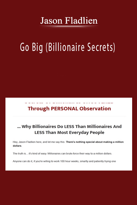 Go Big (Billionaire Secrets) – Jason Fladlien