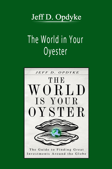 Jeff D. Opdyke - The World in Your Oyester