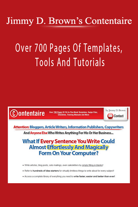 Jimmy D. Brown’s Contentaire - Over 700 Pages Of Templates, Tools And Tutorials