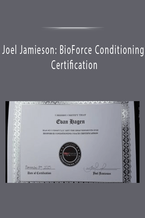 Joel Jamieson: BioForce Conditioning Certification