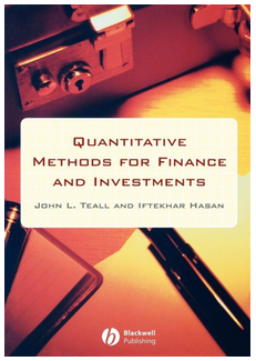 John L.Teall - Quantitative Methods for Finance & Investments