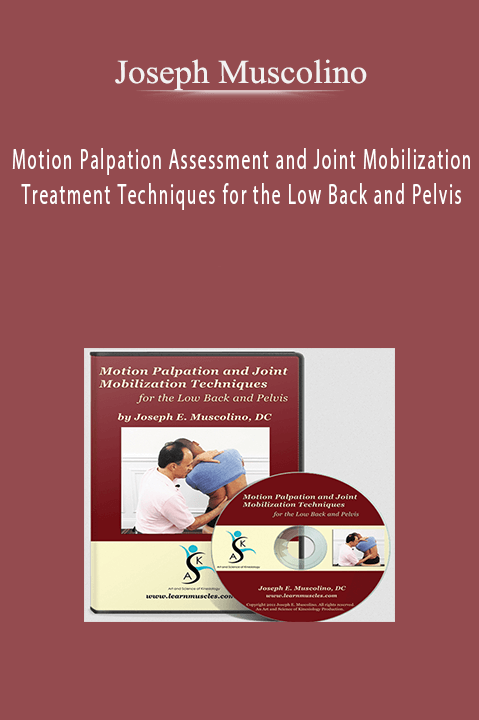 Motion Palpation Assessment and Joint Mobilization Treatment Techniques for the Low Back and Pelvis – Joseph Muscolino