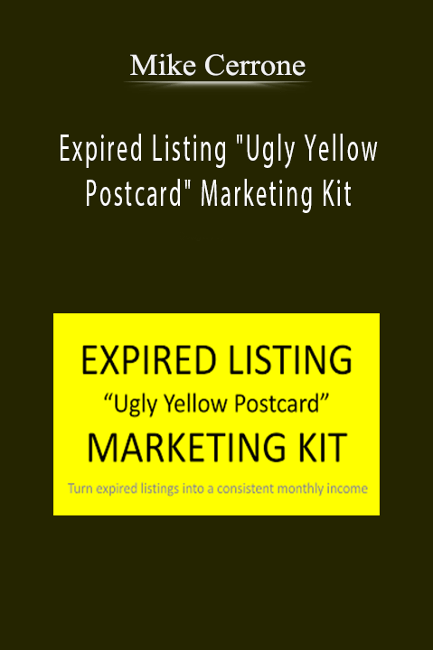 Expired Listing "Ugly Yellow Postcard" Marketing Kit – Mike Cerrone