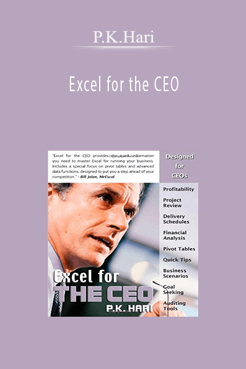 Excel for the CEO – P.K.Hari