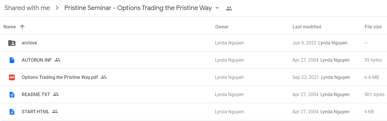 Pristine Seminar - Options Trading the Pristine Way