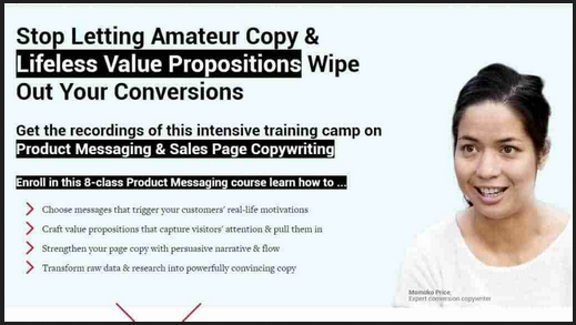 Product Messaging & Sales Page Copywriting by Conversionxl and Momoko Price