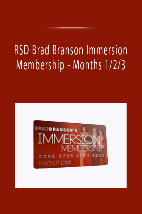 RSD Brad Branson Immersion Membership - Months 1/2/3