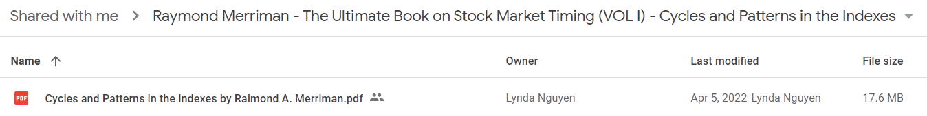 Raymond Merriman - The Ultimate Book on Stock Market Timing (VOL I) - Cycles and Patterns in the Indexes