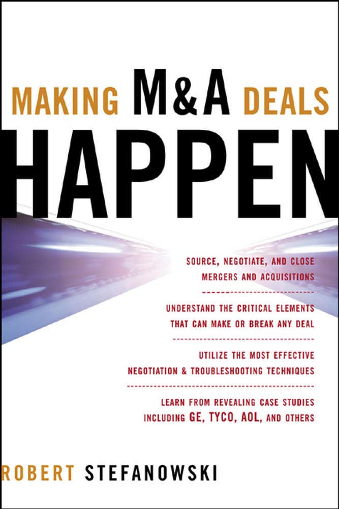 Robert Stefanowski - Making M&A Deals Happen