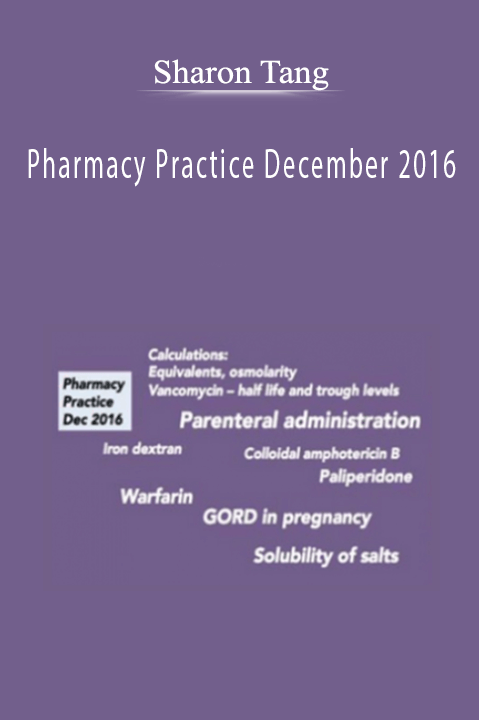 Pharmacy Practice December 2016 – Sharon Tang