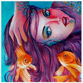 Shilpa Lalit - HOW TO PAINT MERMAID ACRYLIC PAINTING ON CANVAS