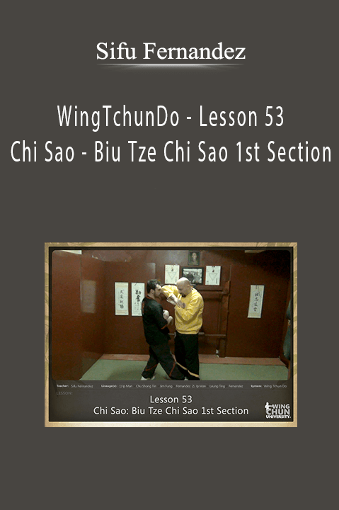 WingTchunDo – Lesson 53 – Chi Sao – Biu Tze Chi Sao 1st Section – Sifu Fernandez