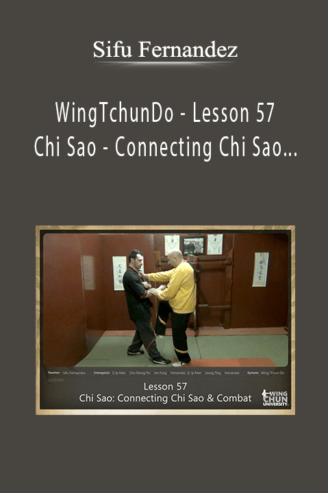 WingTchunDo – Lesson 57 – Chi Sao – Connecting Chi Sao and Combat – Sifu Fernandez