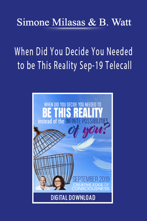 Simone Milasas & Brendon Watt - When Did You Decide You Needed to be This Reality Sep-19 Telecall